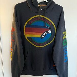 Aviator Nation Black and Gray Sweatshirt